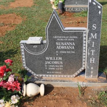 SMITH Willem Jacobus 1945-2006 &amp; Susanna Adriana 1948-