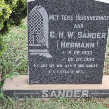 SANDER C.H.W. 1933-1994