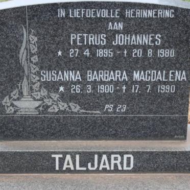 TALJARD Petrus Johannes 1895-1980 &amp; Susanna Barbara Magdalena 1900-1990