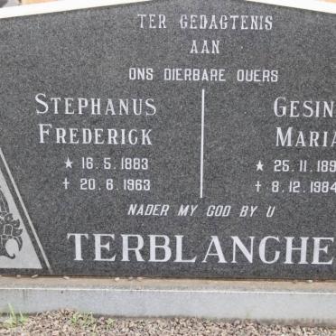 TERBLANCHE Stephanus Frederick 1883-1963 &amp; Gesina Maria 1891-1984