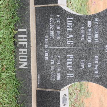 THERON Philip R. 1908-2002 &amp; Lucie A.G. 1908-1999