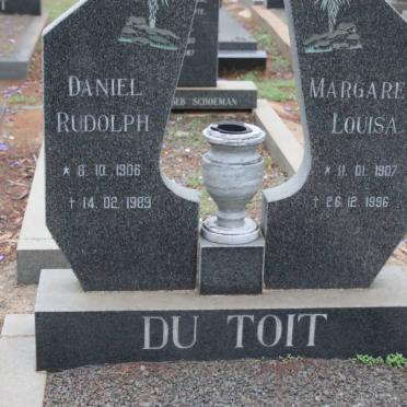 TOIT Daniel Rudolph, du 1906-1989 &amp; Margaret Louisa 1907-1996