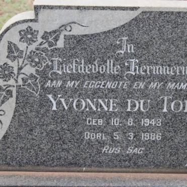 TOIT Yvonne, du 1943-1986