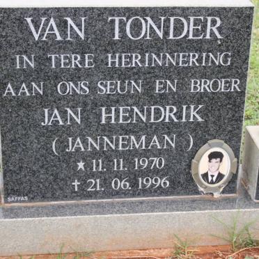 TONDER Jan Hendrik, van 1970-1996