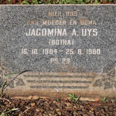 UYS Jacomina A. nee BOTHA 1904-1980