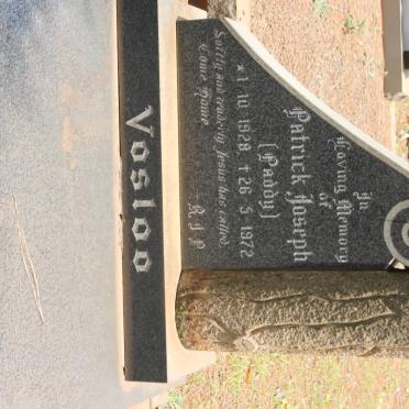 VOSLOO Patrick Joseph 1928-1972