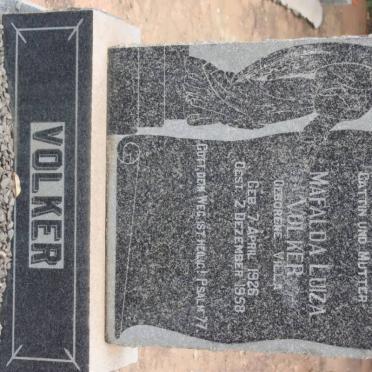 VOLKER Mafalda Luiza nee VILLA 1926-1958