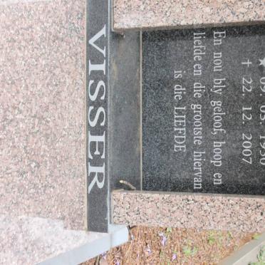 VISSER Andrew Gericke 1950-2007