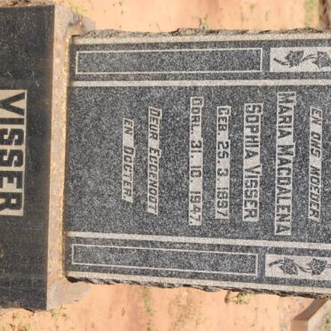 VISSER Maria Magdalena Sophia 1897-1947