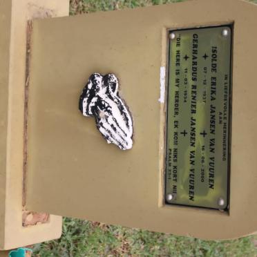 VUUREN Gerhardus Renier, Jansen van 1934- &amp; Isolde Erika 1937-2000