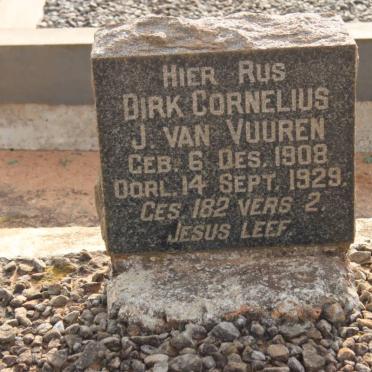 VUUREN Dirk Cornelius, J. van 1908-1929