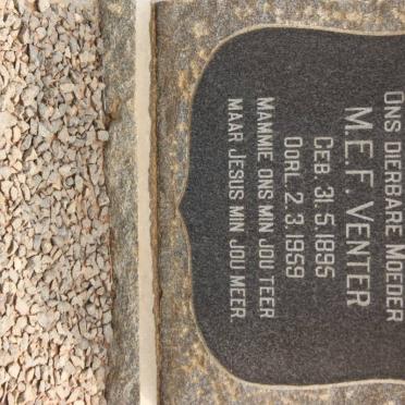 VENTER M.E.F. 1895-1959