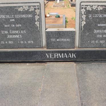 VERMAAK Izak Cornelius Johannes 1921-1979 &amp; Dorothea Regina VAN STADEN 1922-1987