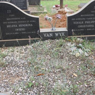 WYK Schalk Philippus Christoffel,van 1884-1967 &amp; Helena Hendrina WIESE 1894-1972