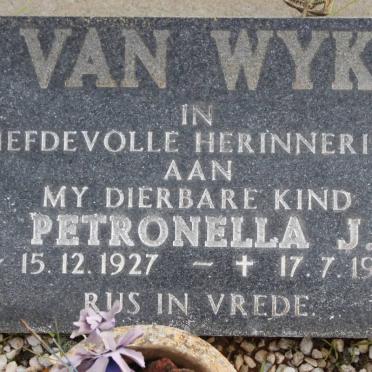 WYK Petronella J., van  1927-1972