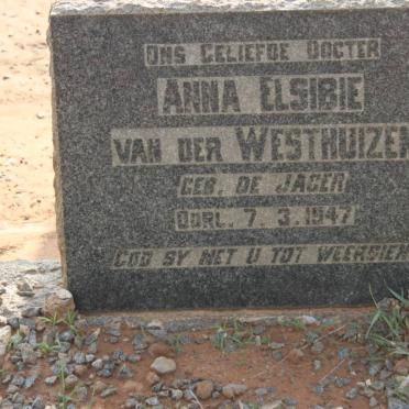 WESTHUIZEN Anna Elsibie, van der nee DE JAGER -1947