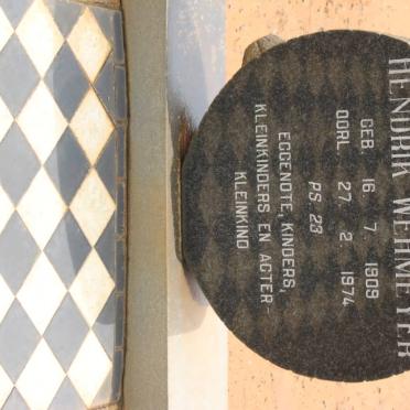 WEHMEYER Petrus Hendrik 1909-1974 &amp; Johanna Susanna Petronella 1916-1977