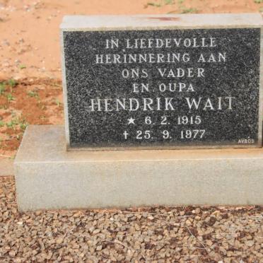 WAIT Hendrik 1915-1977