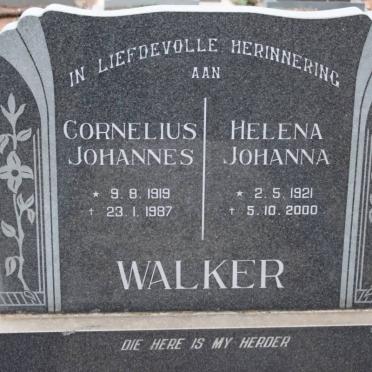 WALKER Cornelius Johannes 1919-1987 &amp; Helena Johanna 1921-2000