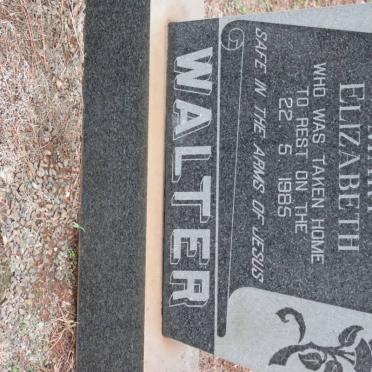 WALTER Mary Elizabeth -1985