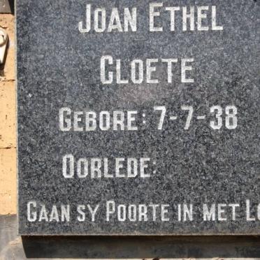 CLOETE Joan Ethel 1938-