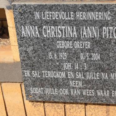 PITOUT Anna Christina nee DREYER 1925-2004