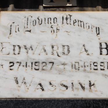 WASSINK Edward A.B. 1927-1990 &amp; Joy M. 1933-