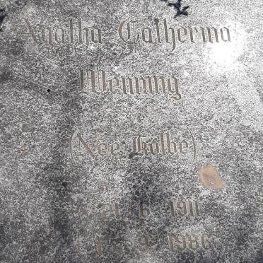 WENNING Agatha Catharina nee KOLBE 1911-1986
