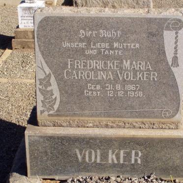 VOLKER Friederike Maria Carolina 1867-1958