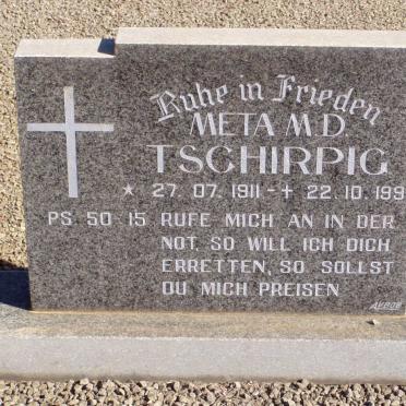 TSCHIRPIG Meta M.D. 1911-1991
