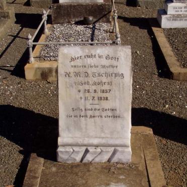 TSCHIRPIG K.M.D. nee KHORS 1857-1938