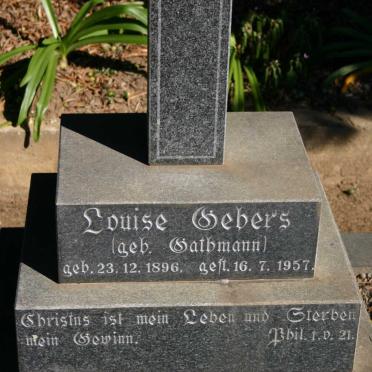 GEBERS Albert 1895-1988 &amp; Louise GATHMANN 1896-1957