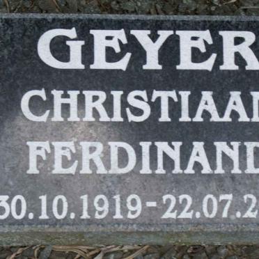 GEYER Christiaan Ferdinand 1919-2006