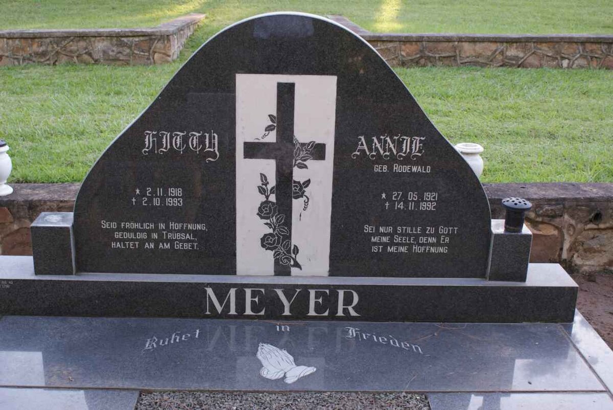 MEYER Fitty 1918-1993 &amp; Annie RODEWALD 1921-1992