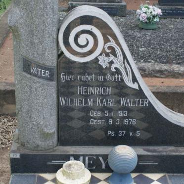 MEYER Heinrich Wilhelm Karl Walter 1913-1976