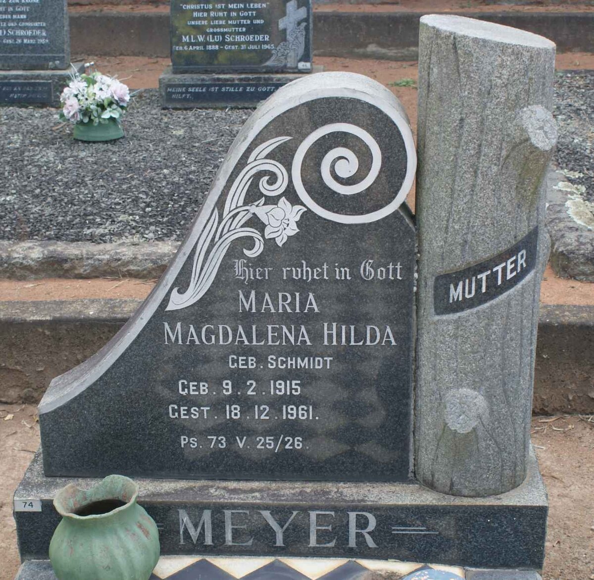 MEYER Maria Magdalena Hilda nee SCHMIDT 1915-1961