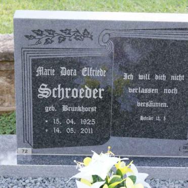 SCHROEDER Marie Dora Elfriede nee BRUNKHORST 1925-2011