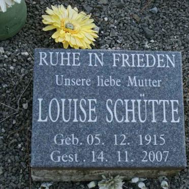 SCHUTTE Louise 1915-2007