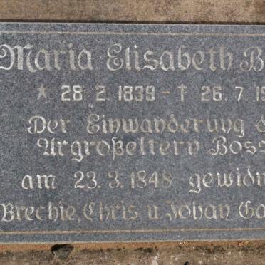 BOSSE Maria Elisabeth 1839-1905