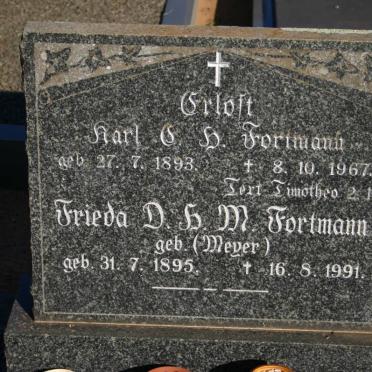 FORTMANN Karl C.H. 1893-1967 &amp; Frieda D.H.M. MEYER 1895-1991