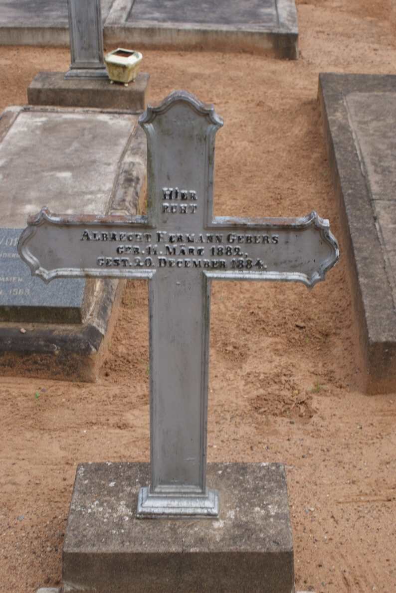 GEBERS Albrecht Hermann 1882-1884