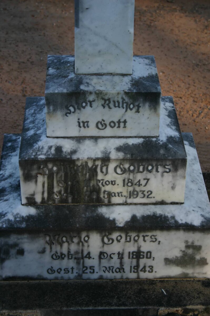 GEBERS Johann Christoph Heinrich 1847-1932 &amp; Marie Dorothea Eleonore SCHONDUBE 1880-1943 