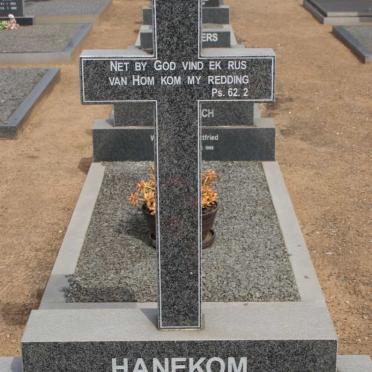 HANEKOM Theunis 1918-1991 &amp; Amanda FORTMANN 1916-1998