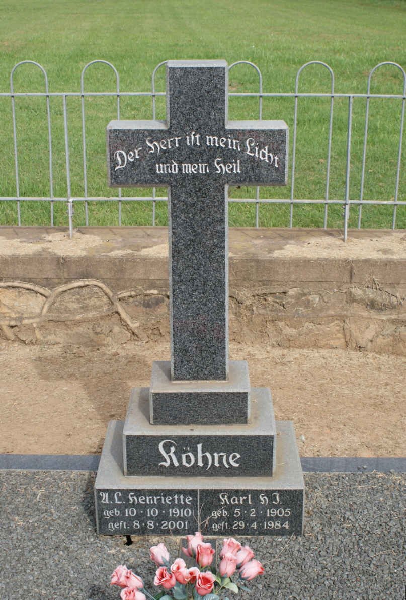 KÖHNE Karl H.J. 1905-1984 &amp; A.L. Henriette 1910 2001