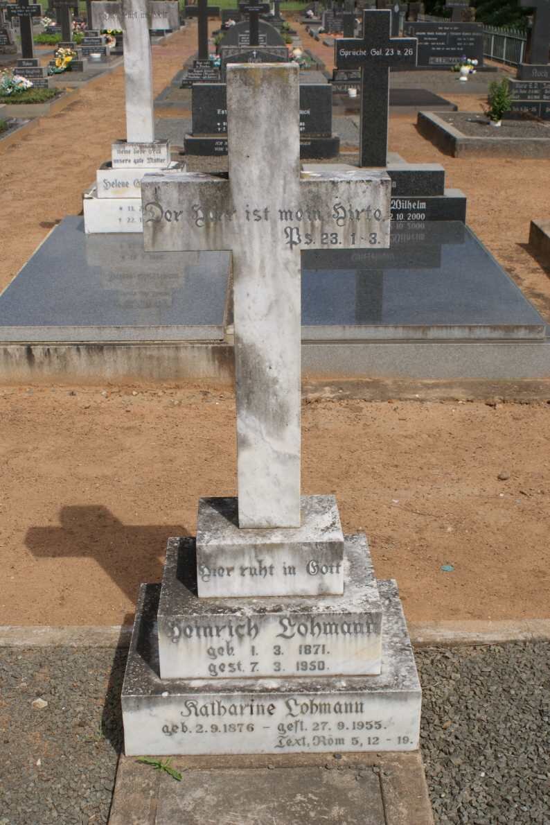 LOHMANN Heinrich 1871-1950 &amp; Katharine 1876-1955