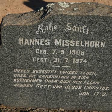 MISSELHORN Hannes 1905-1974