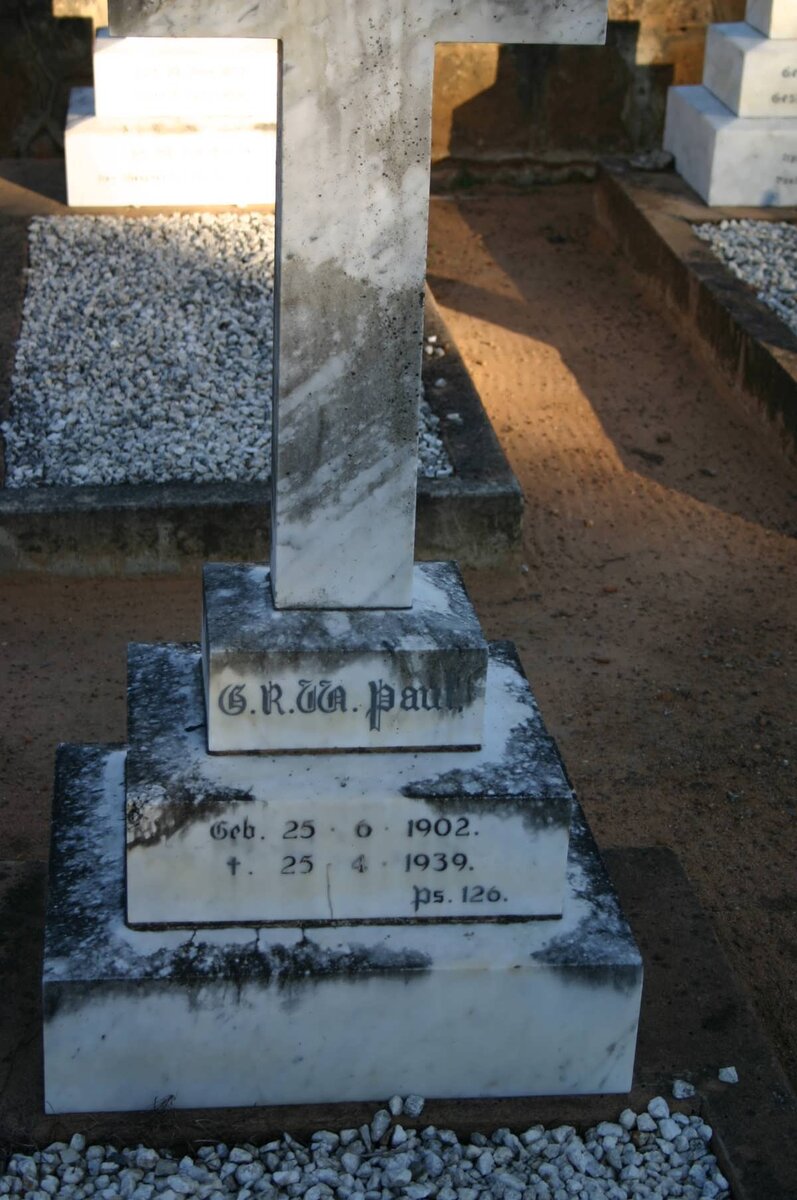 PAUL G.R.W. 1902-1939