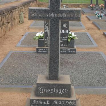 WIESINGER K.E.T. Ludwig 1905-1980 &amp; Marie G.D. 1906-1991