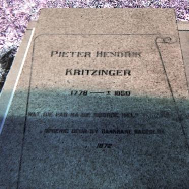 KRITZINGER Pieter Hendrik 1778-1850