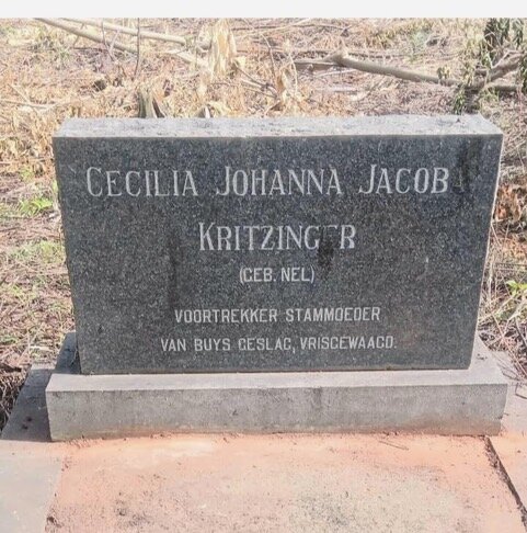 KRITZINGER Cecilia Johanna Jacob nee NEL